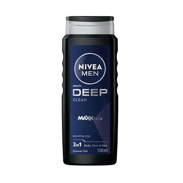 شامپو سر و بدن مردانه نیوآ مدل Deep Clean حجم ۵۰۰ میلی‌لیتر | حس طراوت و تازگی